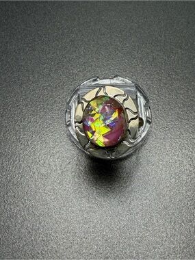 Vintage Mexican Confetti Opal Ring 925 Sterling